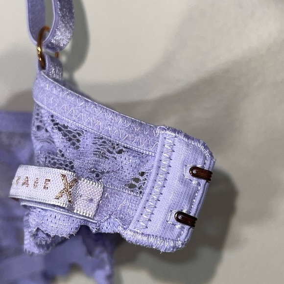 Savage x Fenty Savage Not Sorry Unlined Lace Balconette Bra in Lavender 32B - Picture 10 of 11
